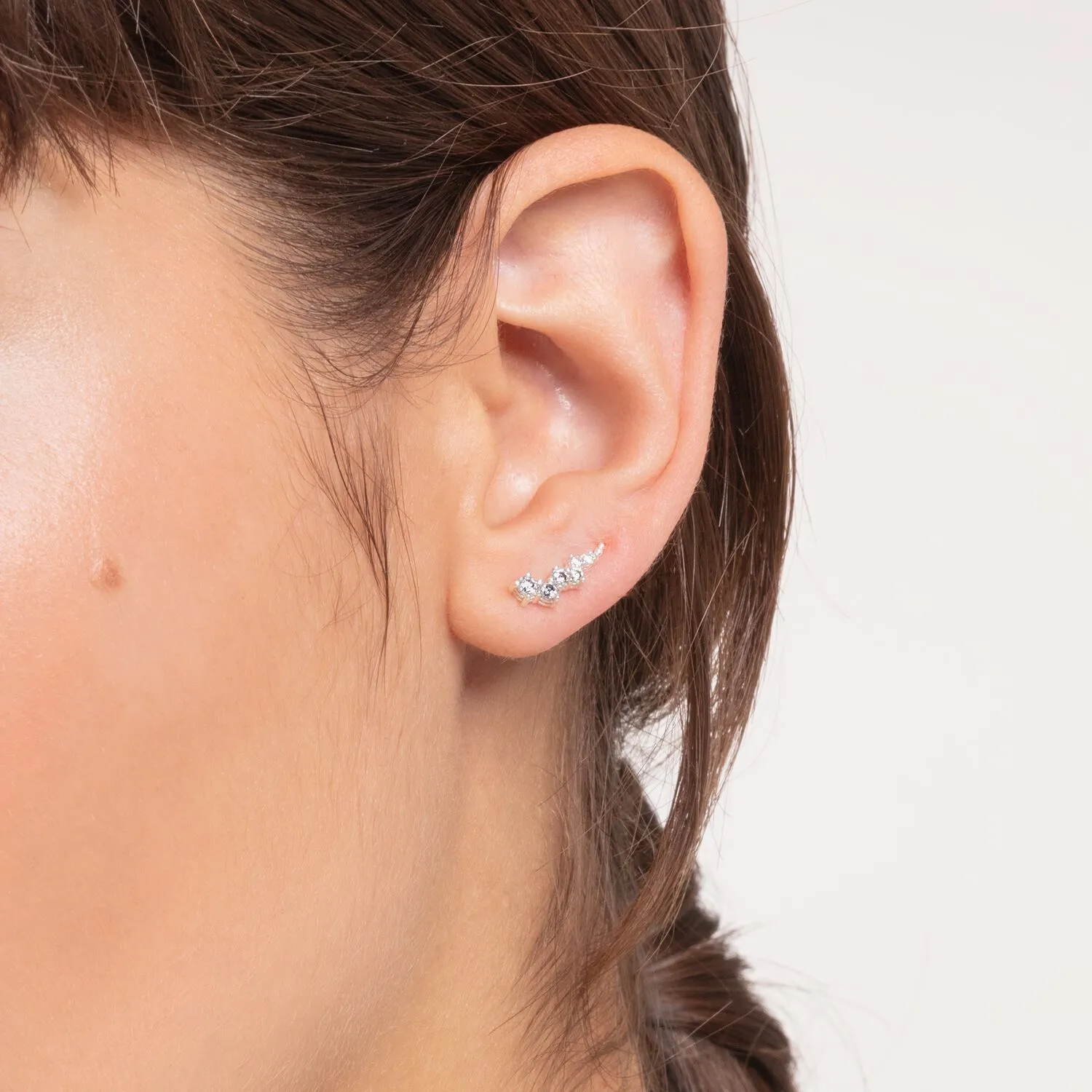 Thomas Sabo Womens Earrings Ear Climber White Stones