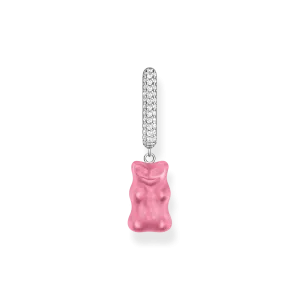 Thomas Sabo Womens Earrings Single hoop earring medium sized with pink goldbear