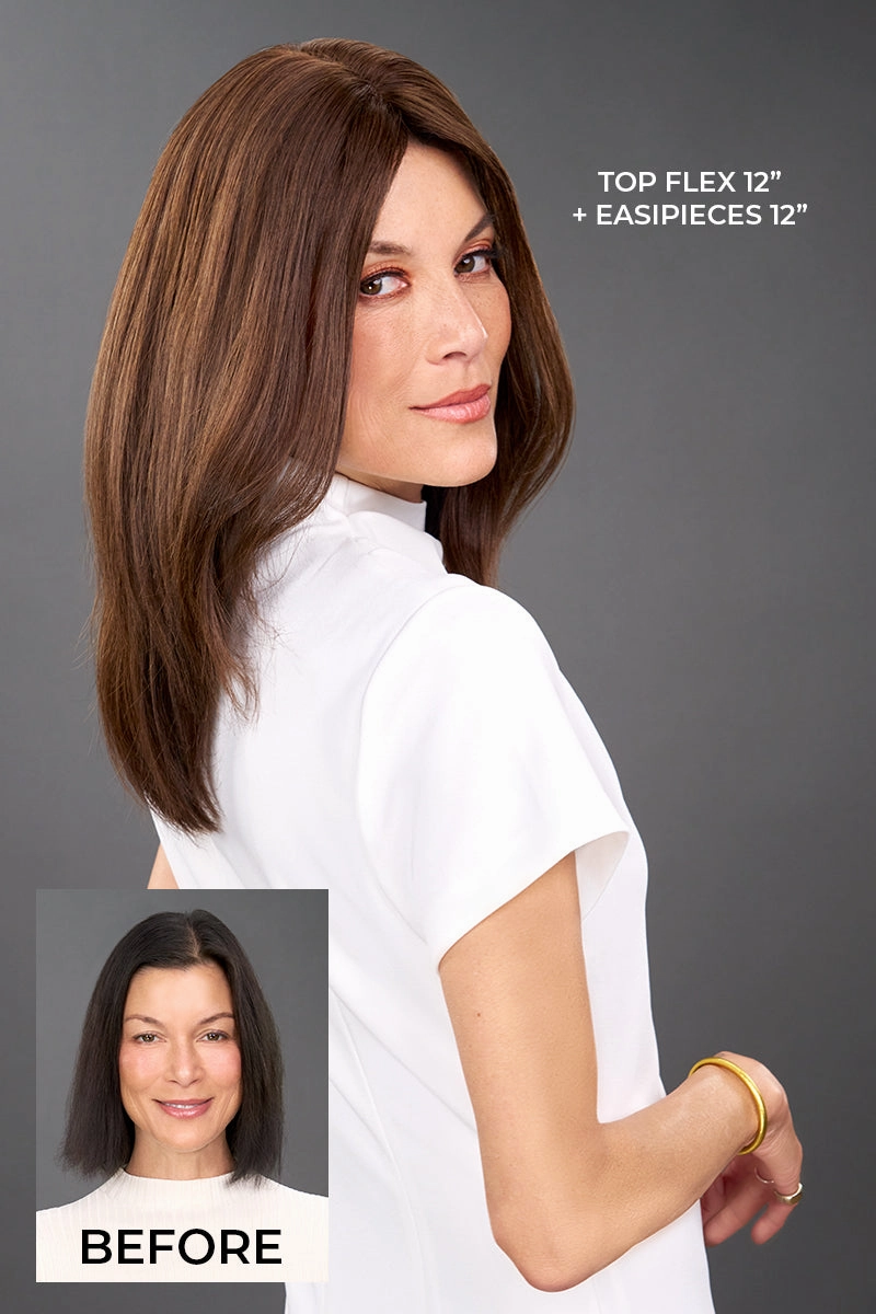 Top Flex 12&quot; Topper by Jon Renau | Topper | Human Hair