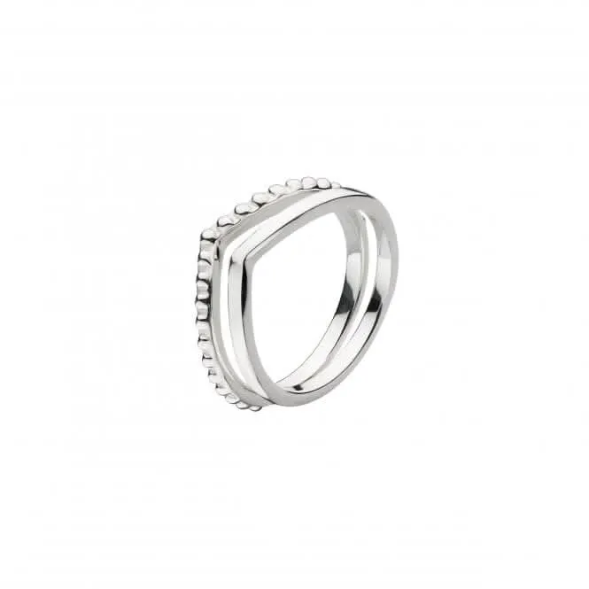 Wishbone 2 Piece Stacking Ring 2761HP Dew Jewellery